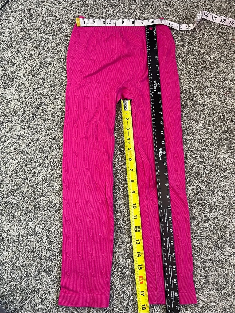 Girls Faded Glory pink super stretchy pants one size (7-16)